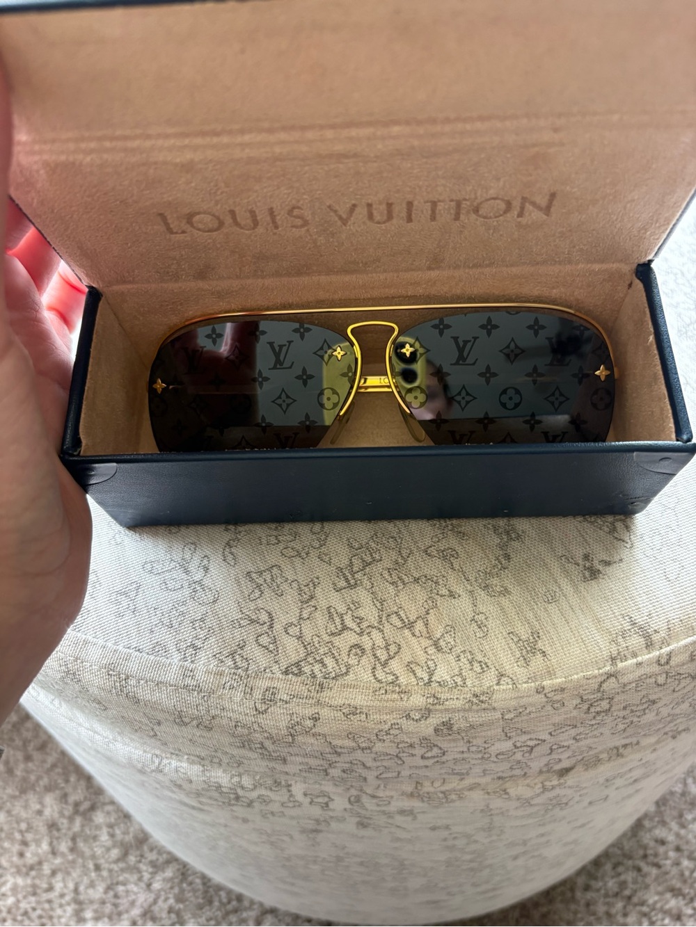 Louis Vuitton Monogram Shield Sunglasses - Black/Gold Monogram